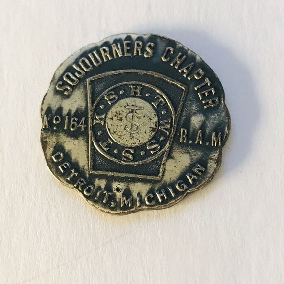 Sojourners Chapter coin Detroit MI No 164 RAM Masonic Token